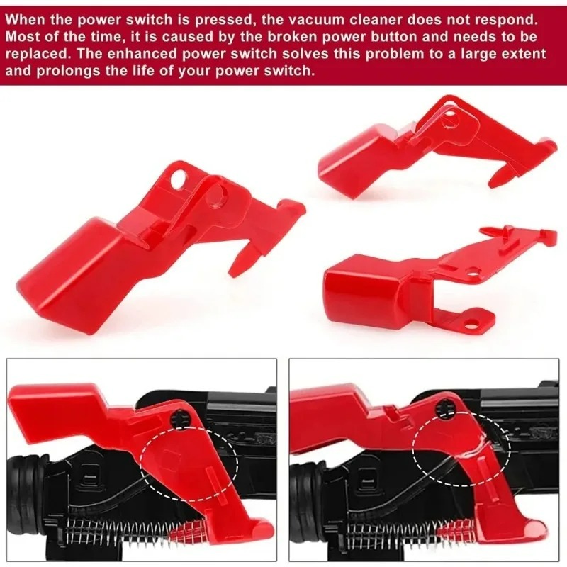 Power Tools Red - زر تشغيل/إيقاف أحمر جديد لإصلاح مكنسة