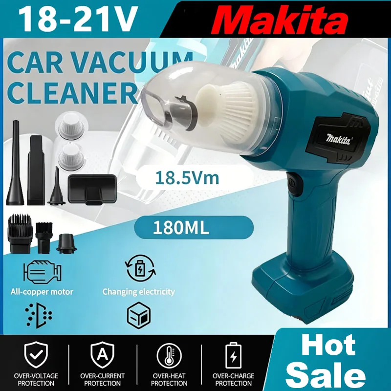 Power Tools Makita - مكنسة ماكيتا اللاسلكية الصغيرة لتنظيف السيارات