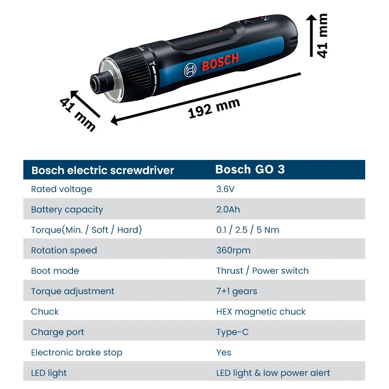 مفك براغي كهربائي BOSCH Go 3،  - مراجعة Power Tools Hand Tools وسعره