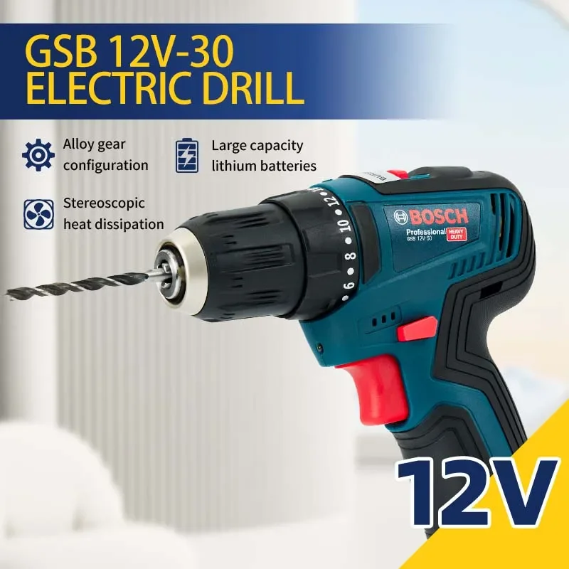 مثقاب كهربائي بوش GSB 12V-30 ا - مراجعة Cordless Drill Driver وسعره