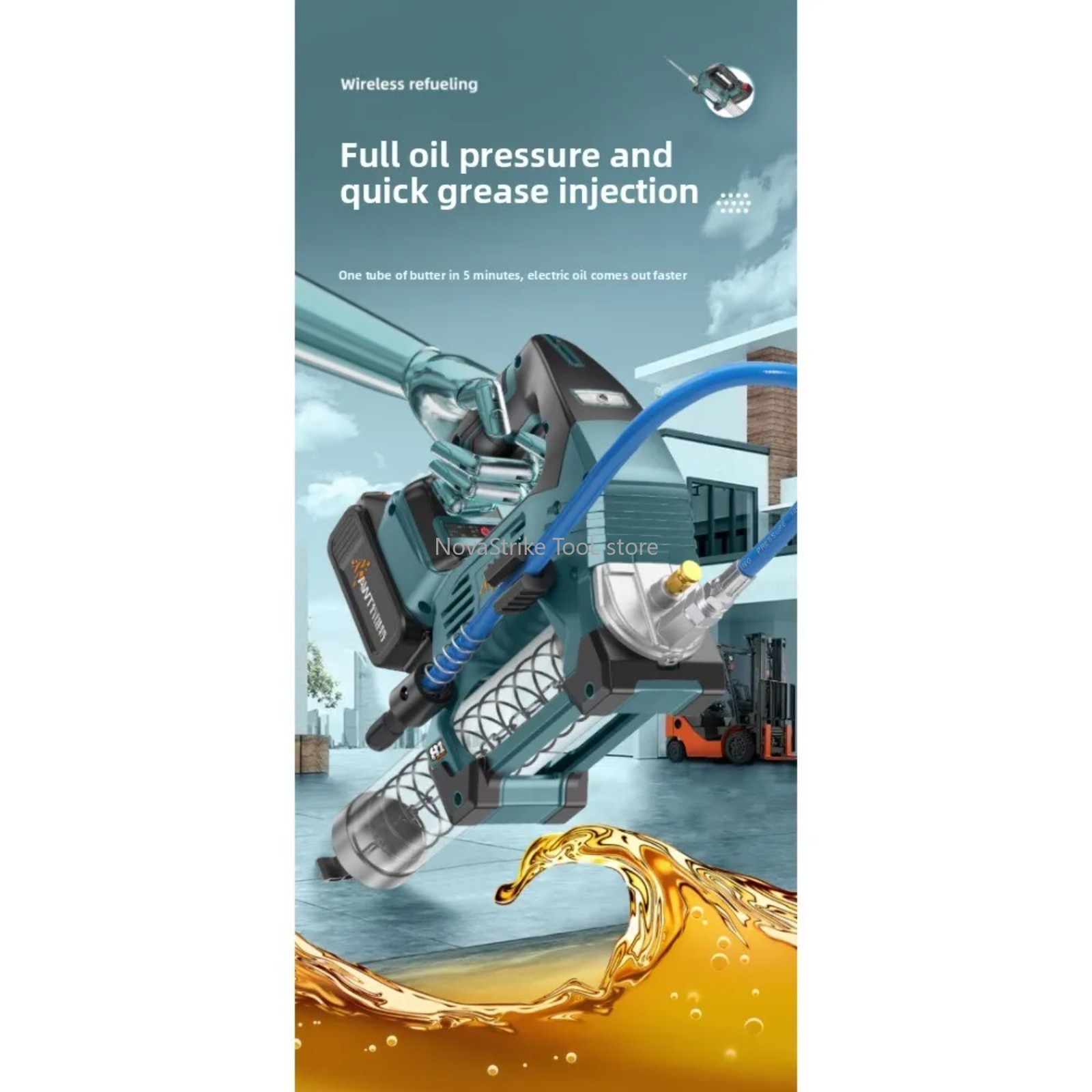 مسدس شحم كهربائي بدون فرش 600C - مراجعة Power Tools Grease وسعره